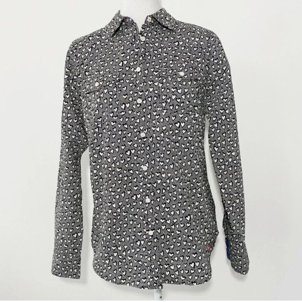Talbots Perfect Shirt All Over Heart Print Long Sleeve Button Up Plus Size 22W - Picture 14 of 14